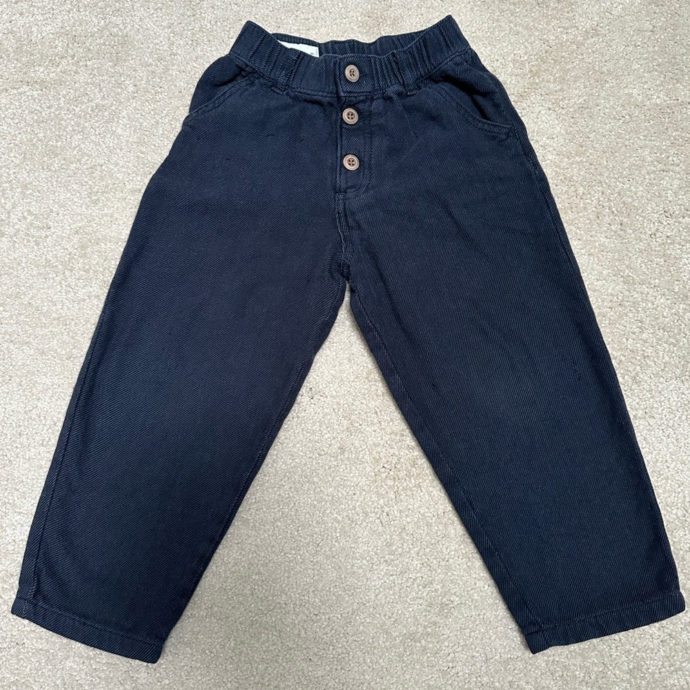 ZARA Kids 2-3yr Navy Blue wide leg pant
